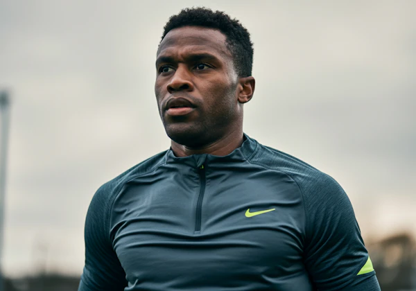 Focused Athlete Outdoors