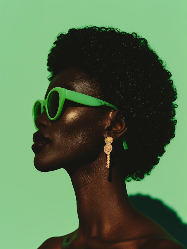 African Woman in Lime-Green