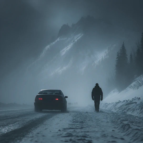 Solitary Winter Walk