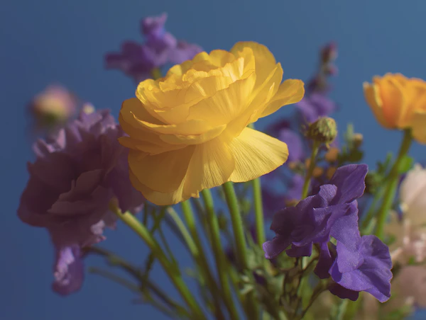 Vibrant Yellow Butterfly Ranunculus