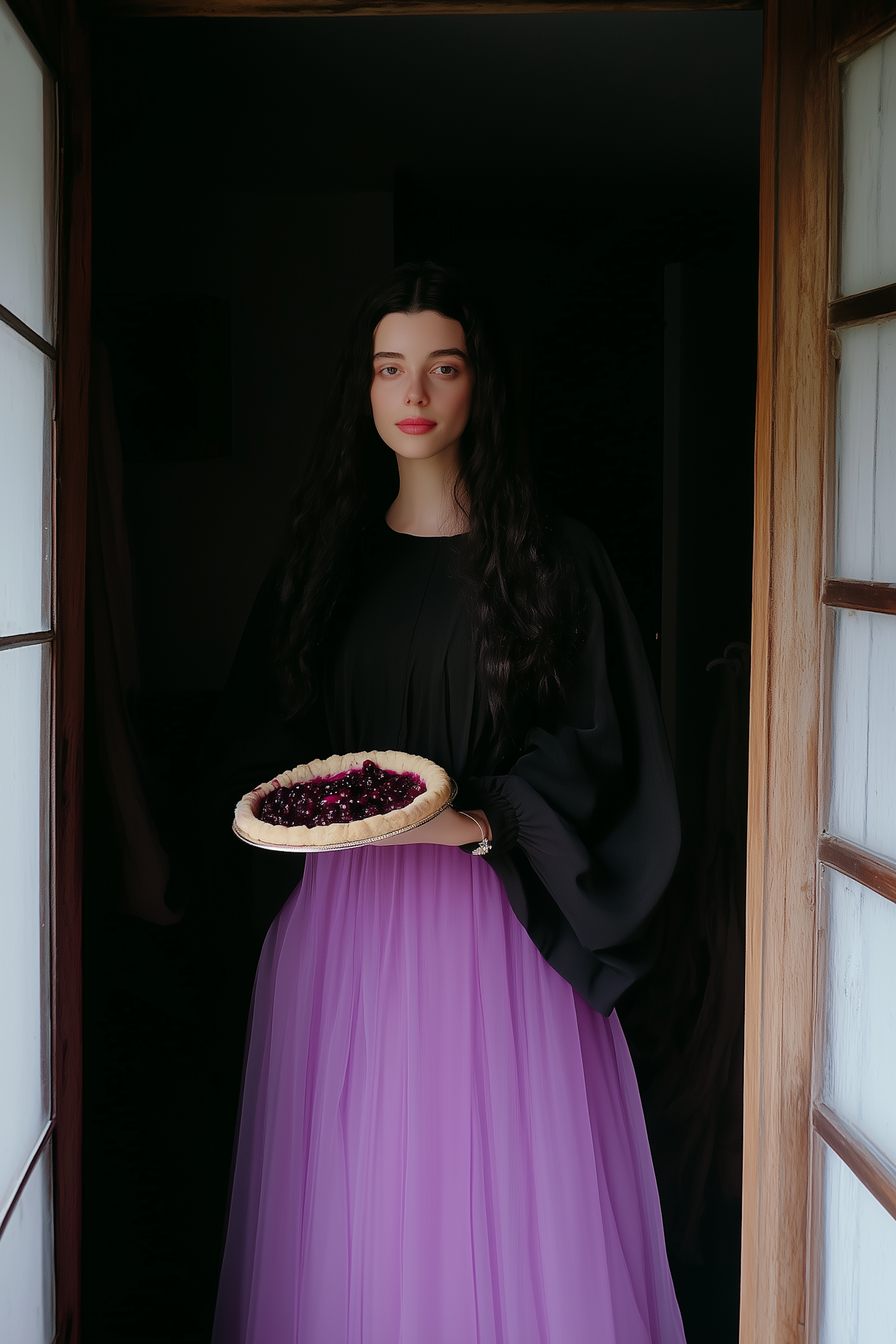 Woman with Berry Pie