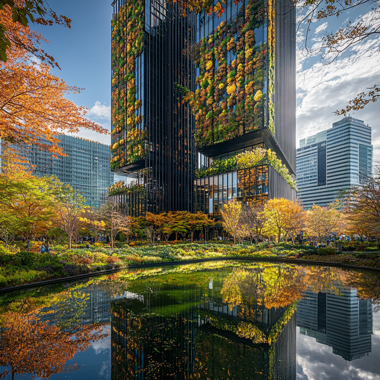 Urban Landscape with Vertical Gardens