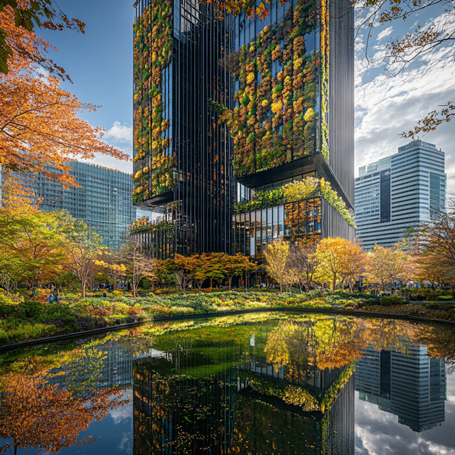 Urban Landscape with Vertical Gardens