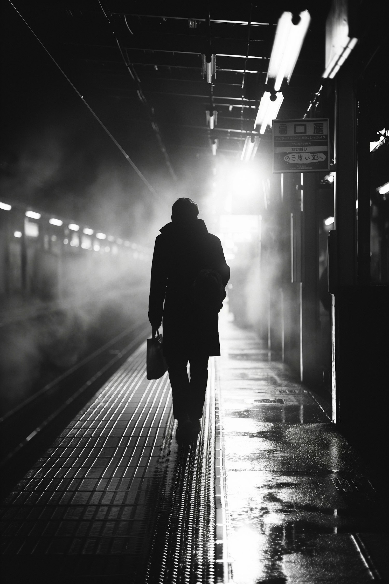 Solitary Figure in Train Station