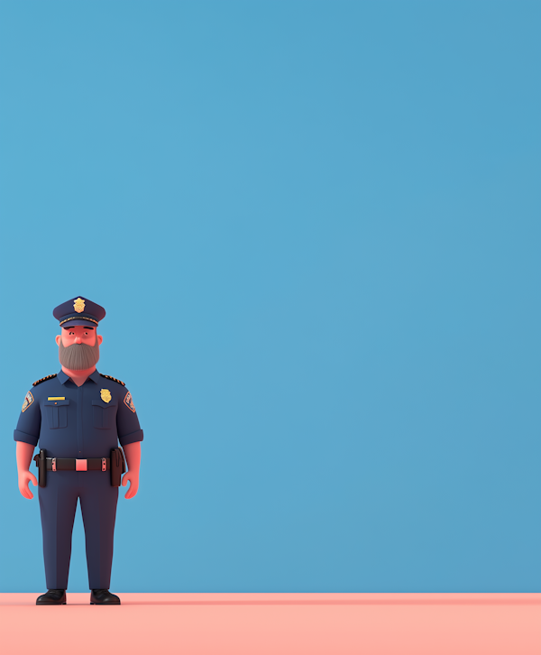 Cartoon Police Officer Illustration