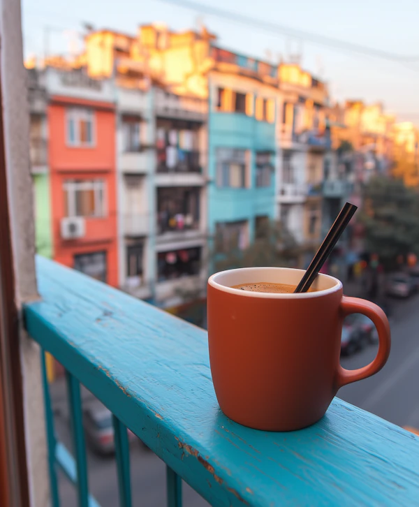 Coffee Mug on Balcony
