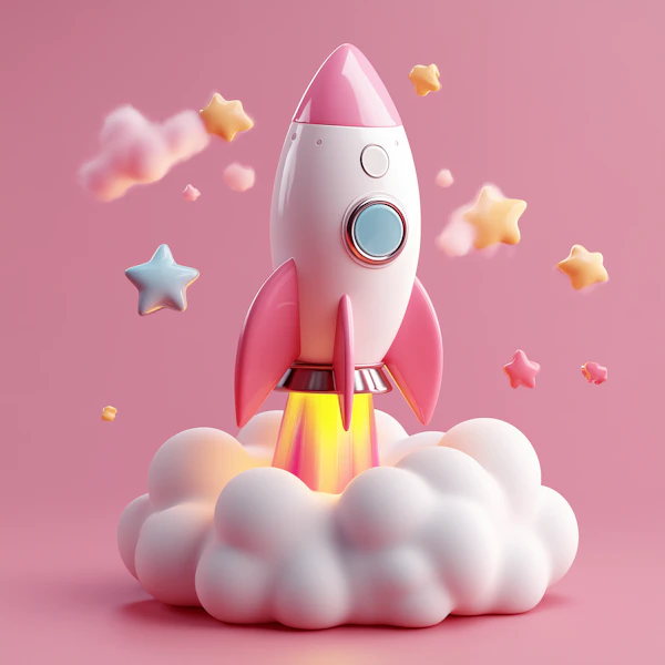 Whimsical Rocket Launch