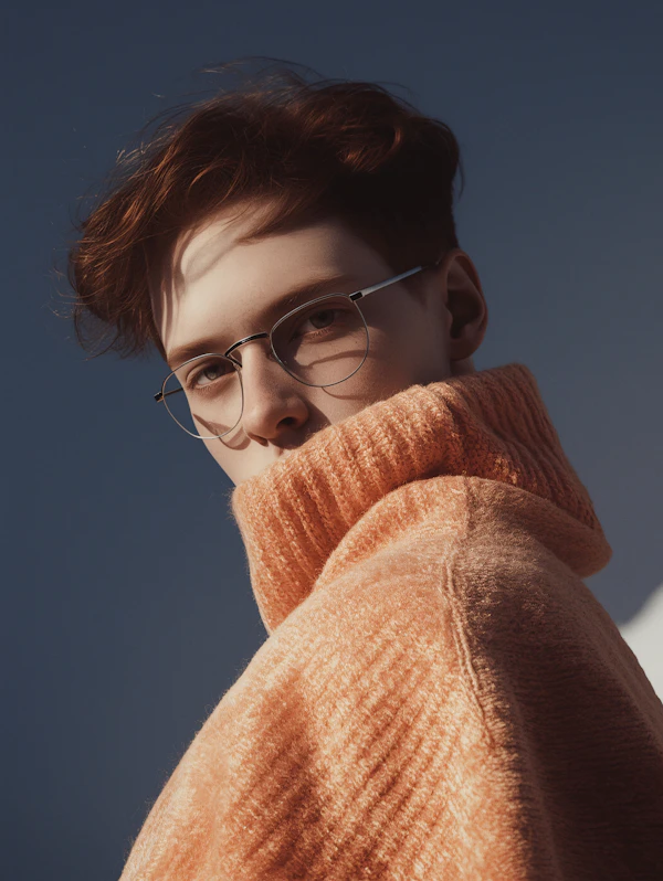Portrait with Orange Sweater
