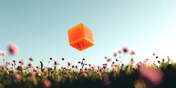 Floating Orange Cube