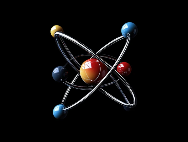 3D Atom Illustration