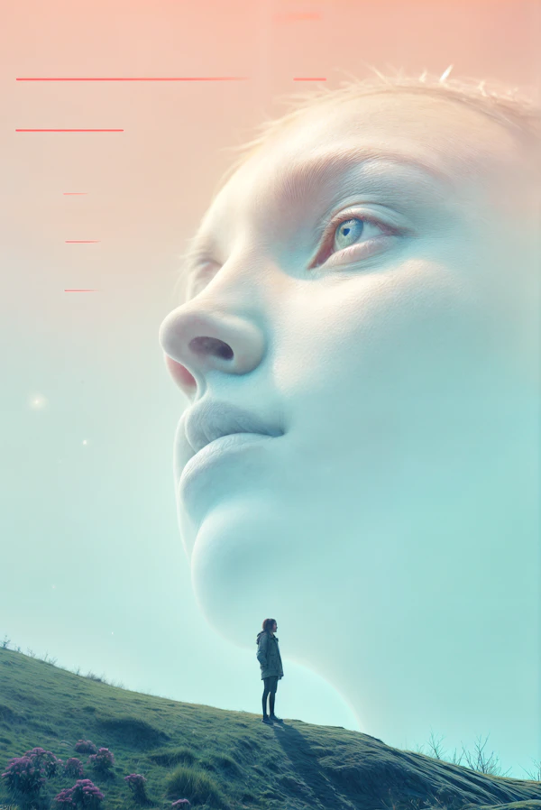 Surreal Sky Face