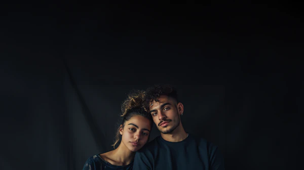 Serene Intimacy in Chiaroscuro