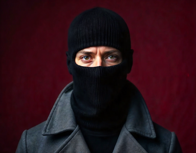 Mysterious Portrait with Balaclava