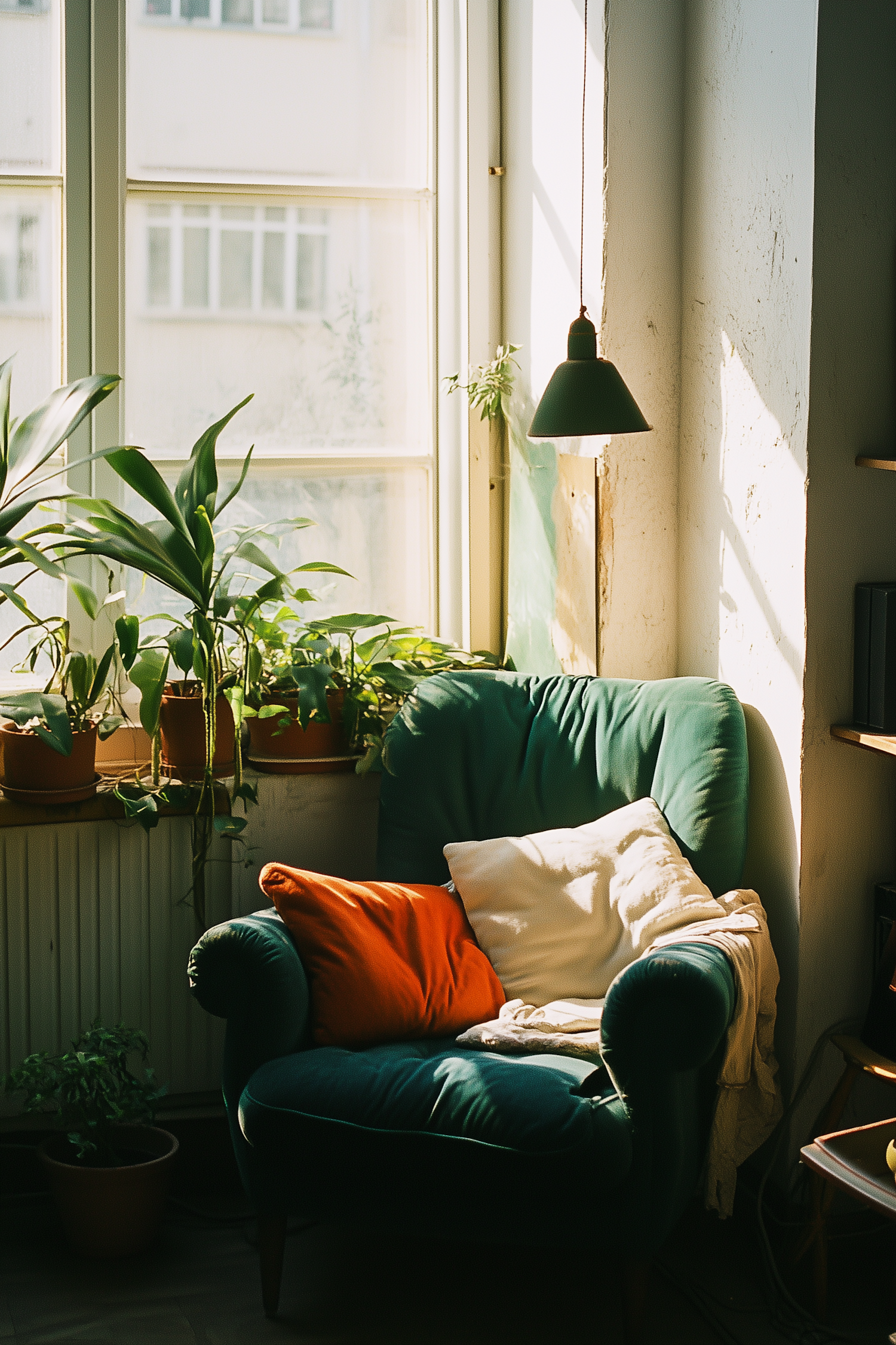 Cozy Interior Scene with Green Armchair