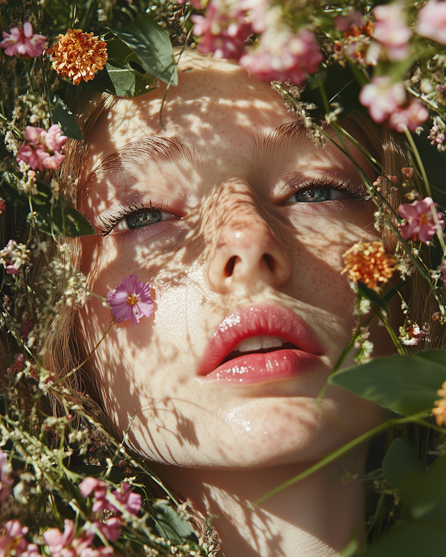 Face with Flowers