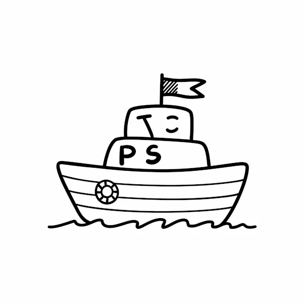 Line Drawing of Boat