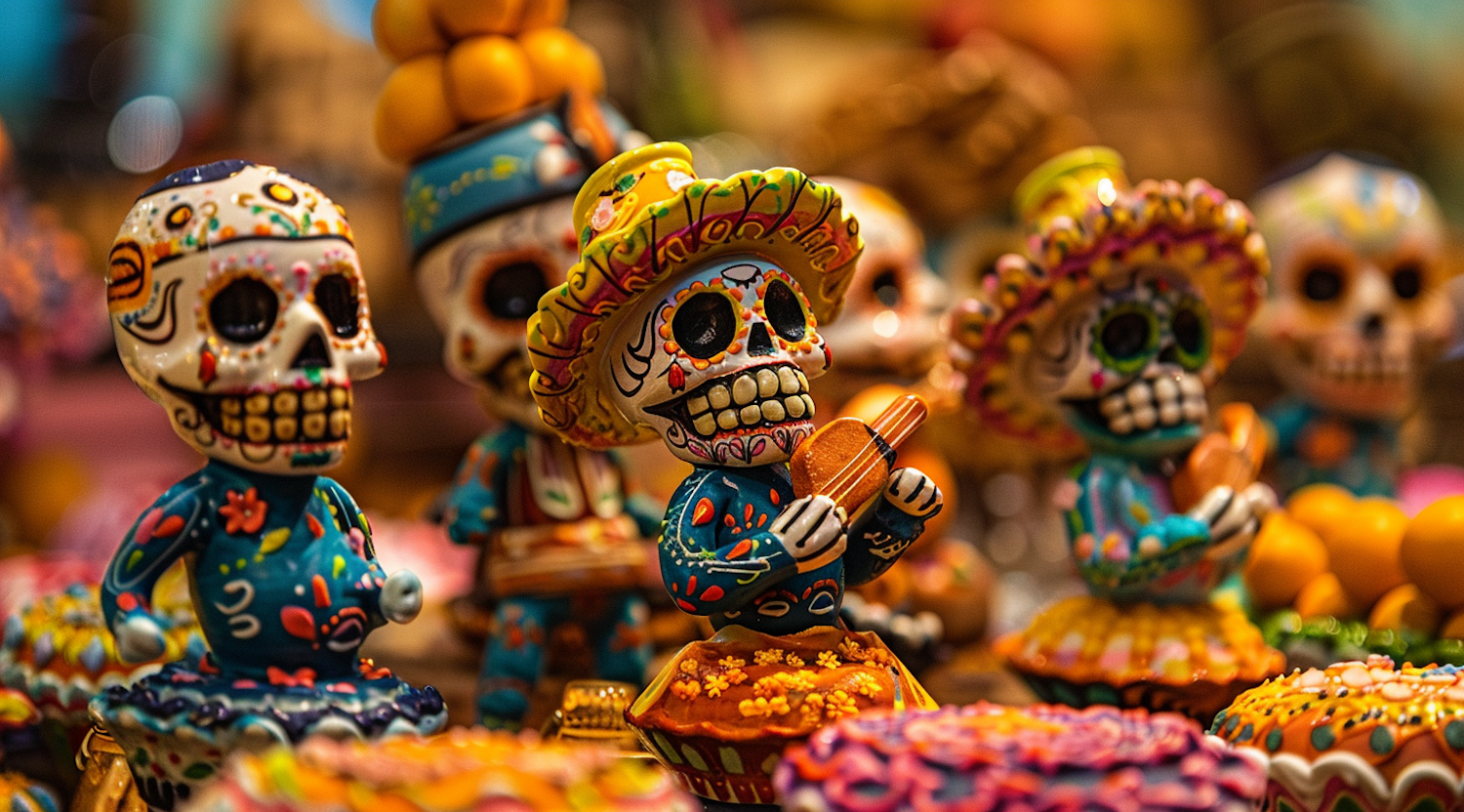 Day of the Dead Skull Figurines