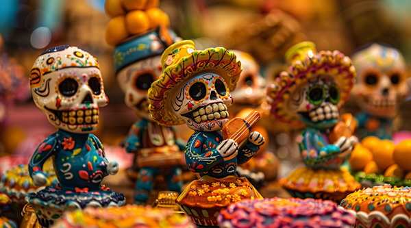 Day of the Dead Skull Figurines