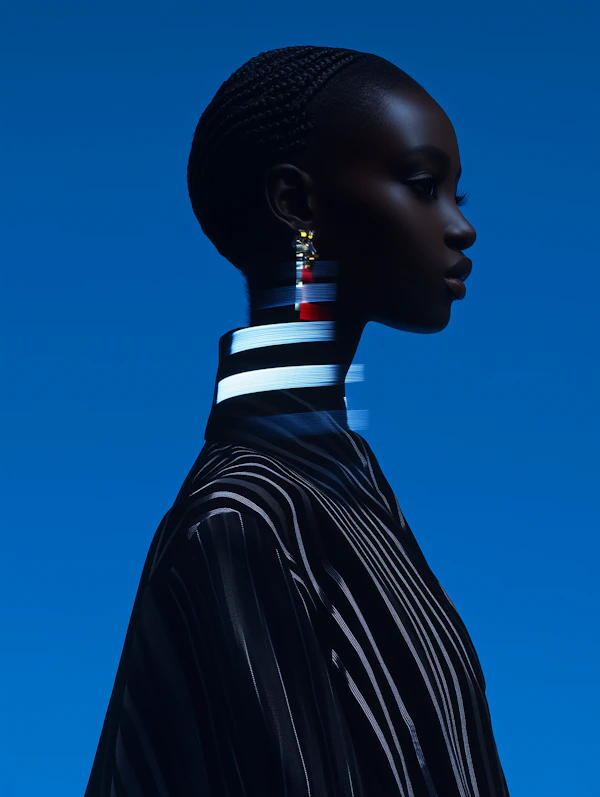 Striking Profile with Braided Hair