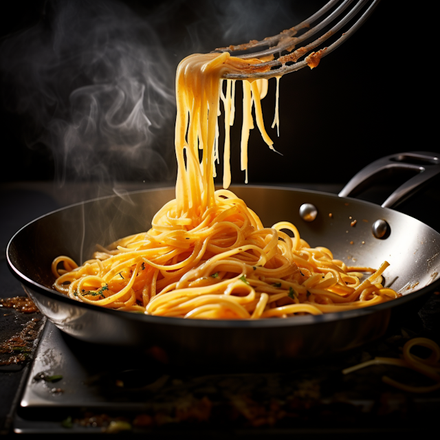 Steaming Spaghetti Elegance