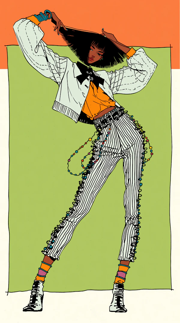 Stylish Pose Illustration