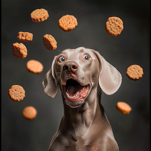 Dog Catching Treats