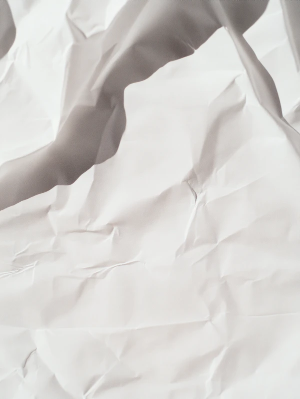 Crumpled White Paper Close-Up