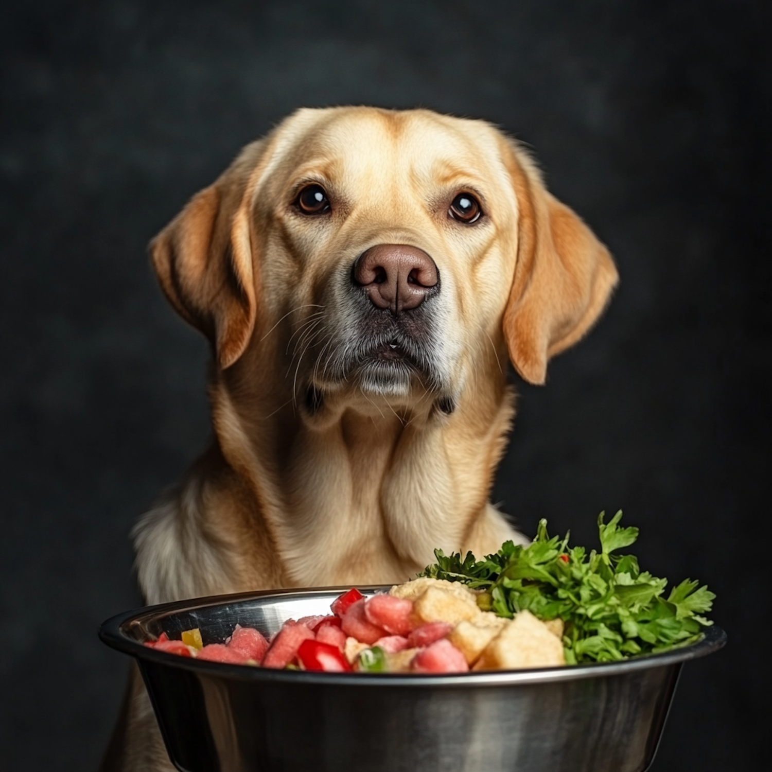 Golden Labrador with Healthy Diet