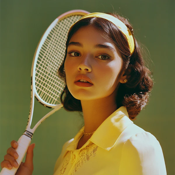 Woman with Tennis Racket