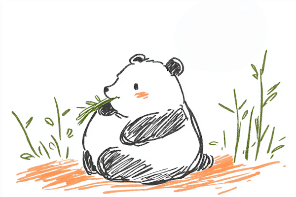 Serene Panda Illustration