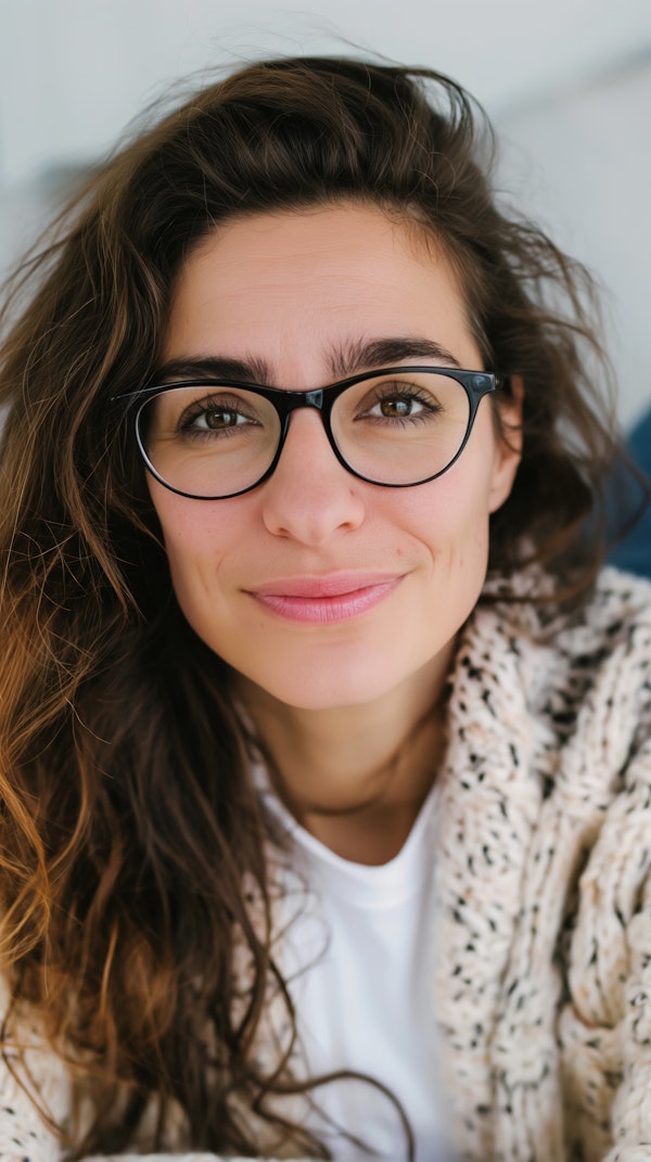 Close-up of a Woman with Glasses