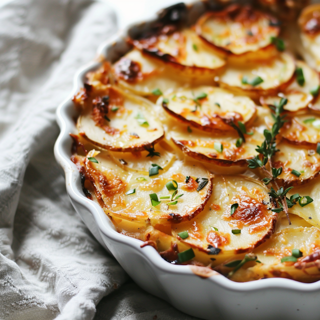 Close-up of Baked Potato Dish