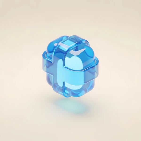 Translucent Blue Cross