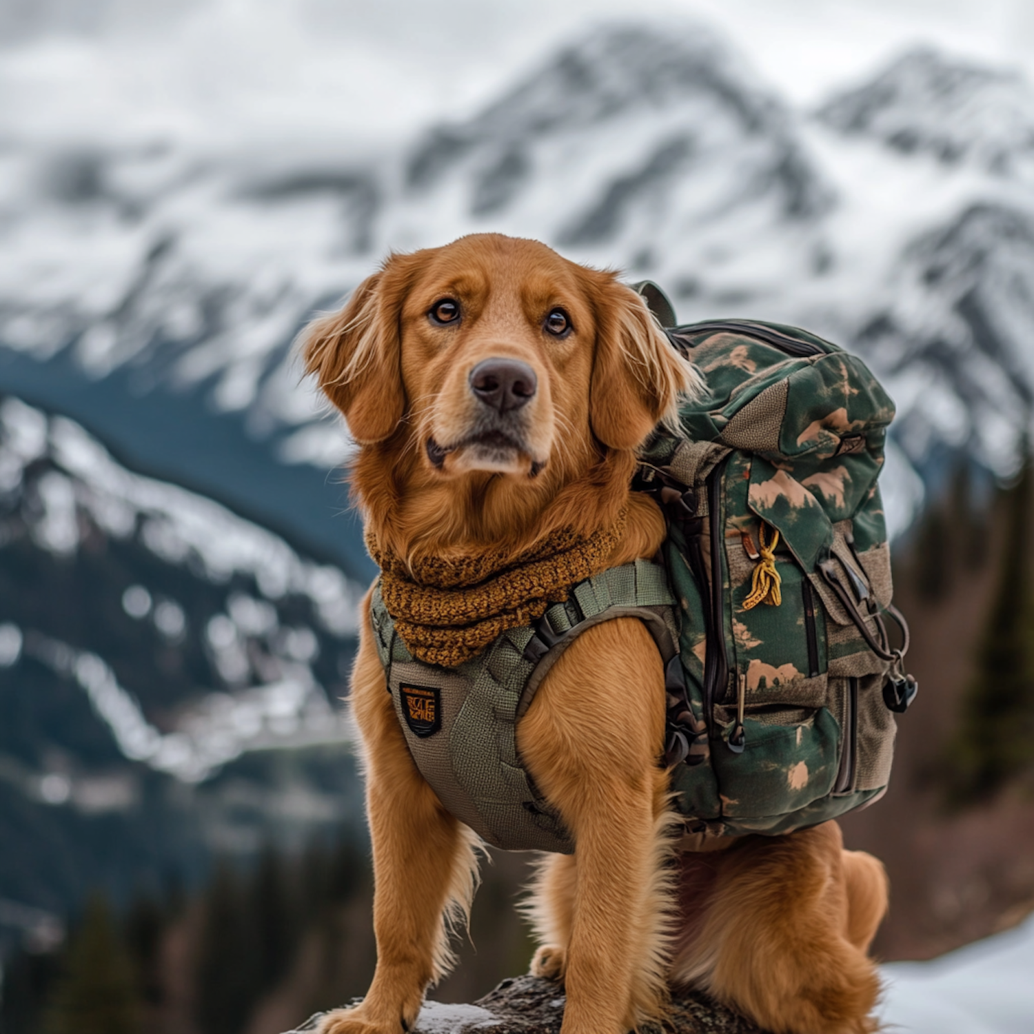 Adventurous Golden Retriever