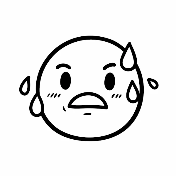 Worried Cartoon Face