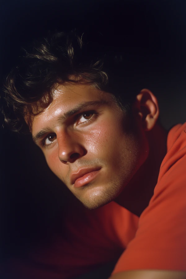 Contemplative Portrait of a Young Man