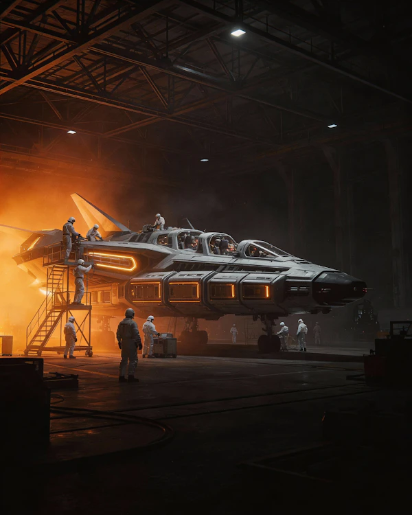 Futuristic Space Hangar