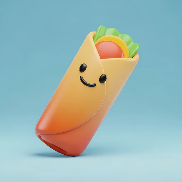 Smiling Burrito Illustration