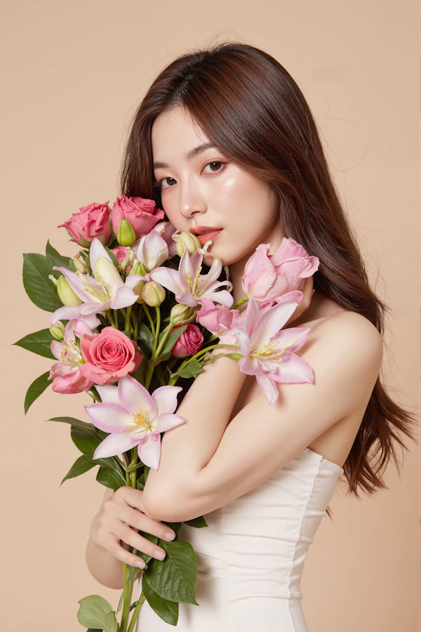 Graceful Floral Portrait