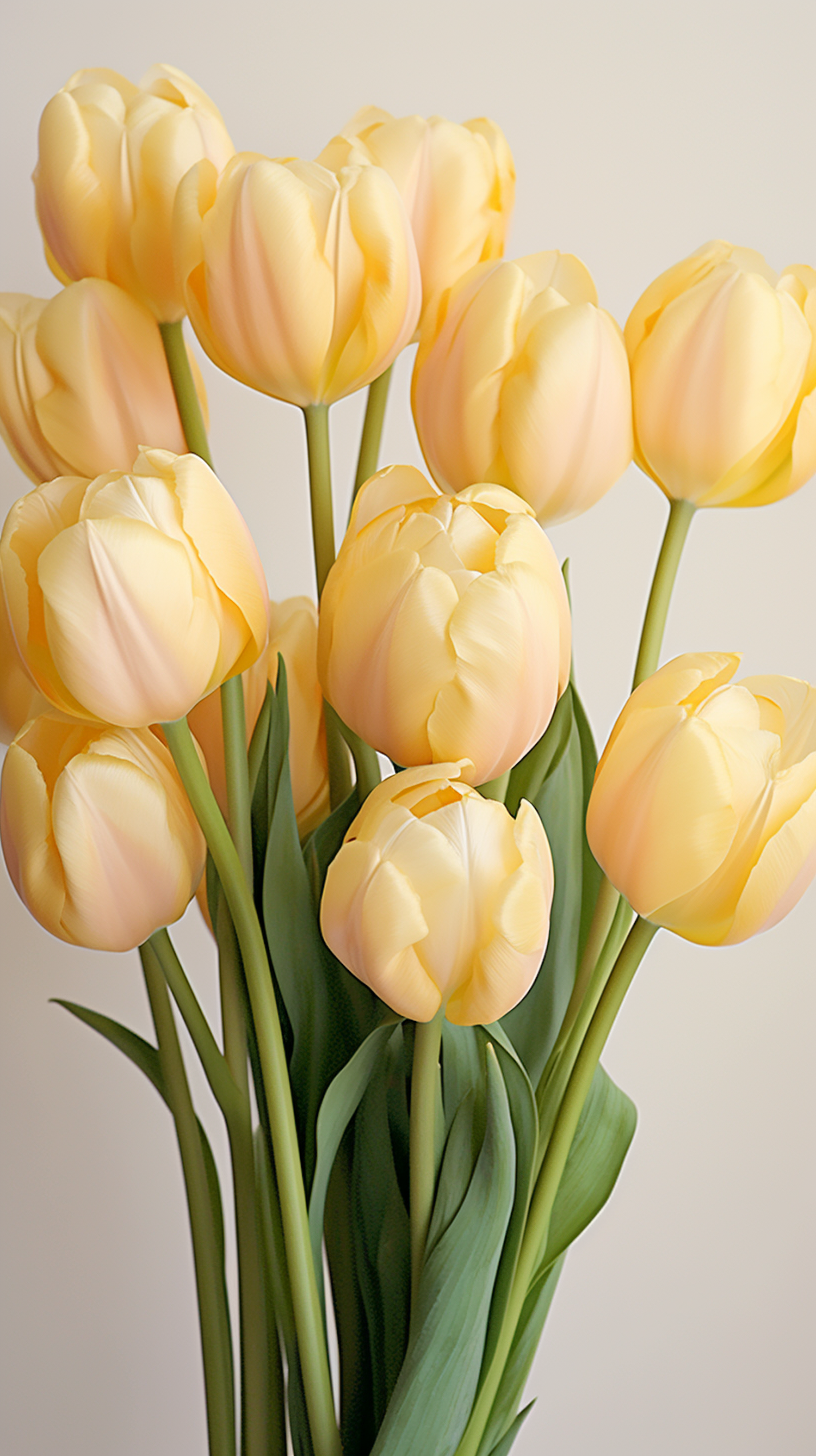 Vibrant Spring Yellow Tulips