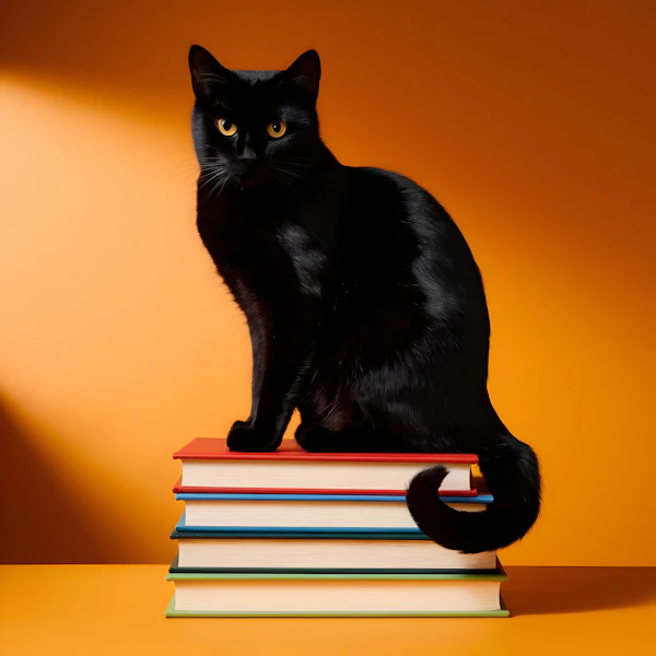 Black Cat on Books