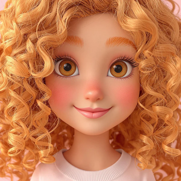 Cheerful Animated Girl