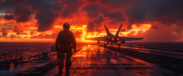 Aircraft Carrier Sunset