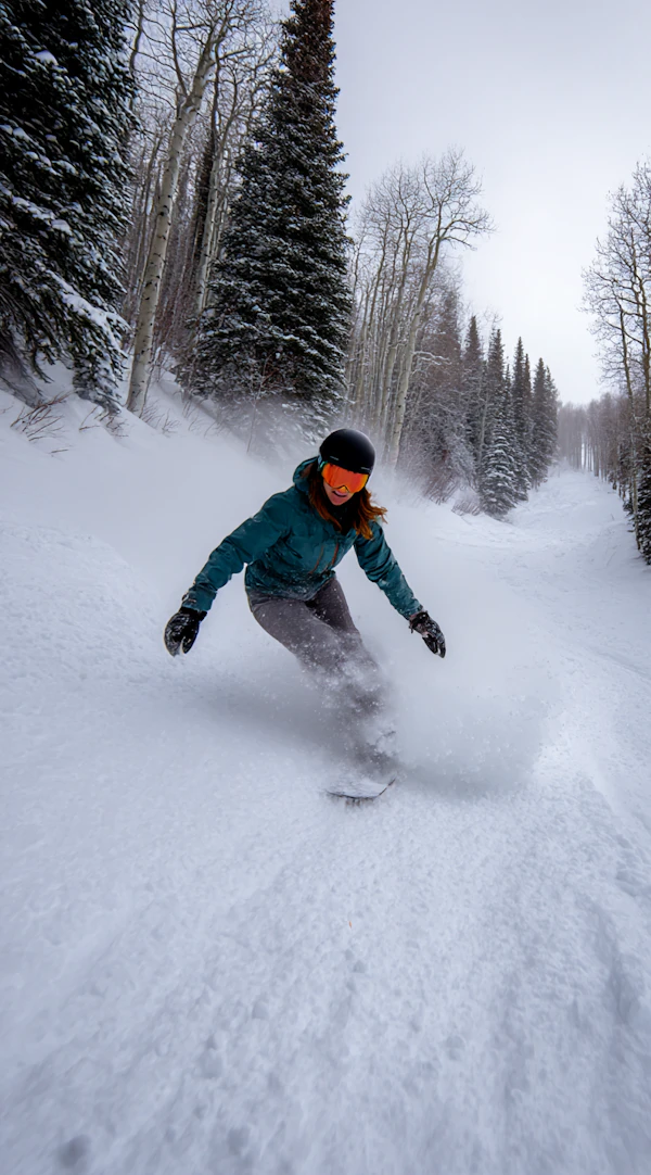 Snowboarder in Action