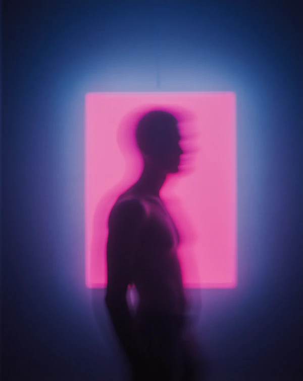 Silhouette in Pink Glow