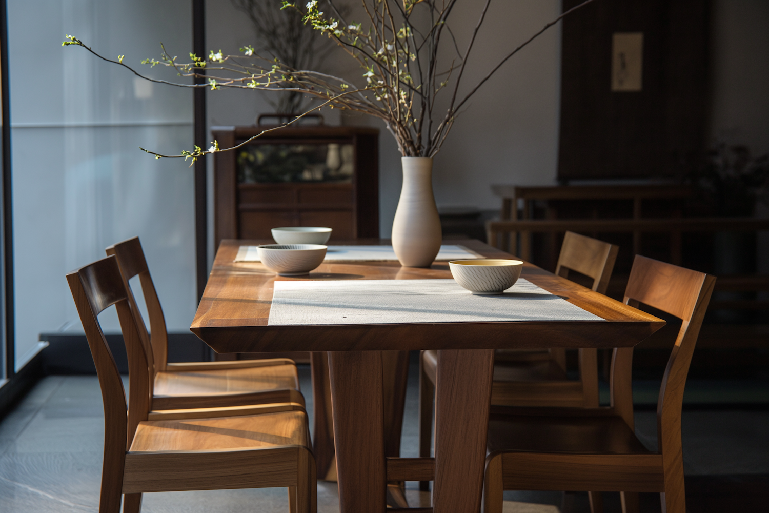 Tranquil Spring Dining Room Setup