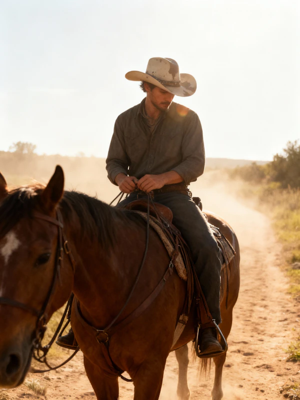 Cowboy on Horseback