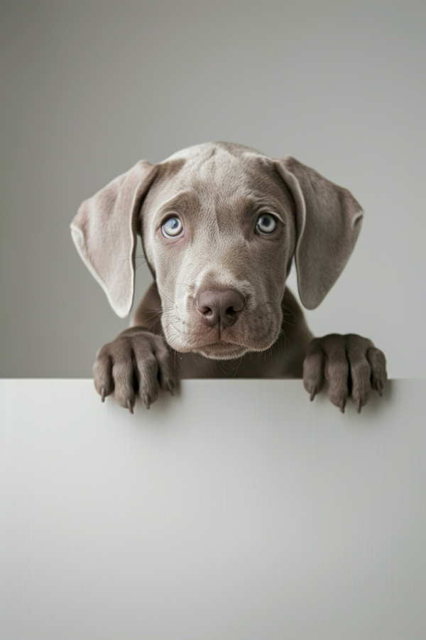 Curious Puppy with Blue Eyes