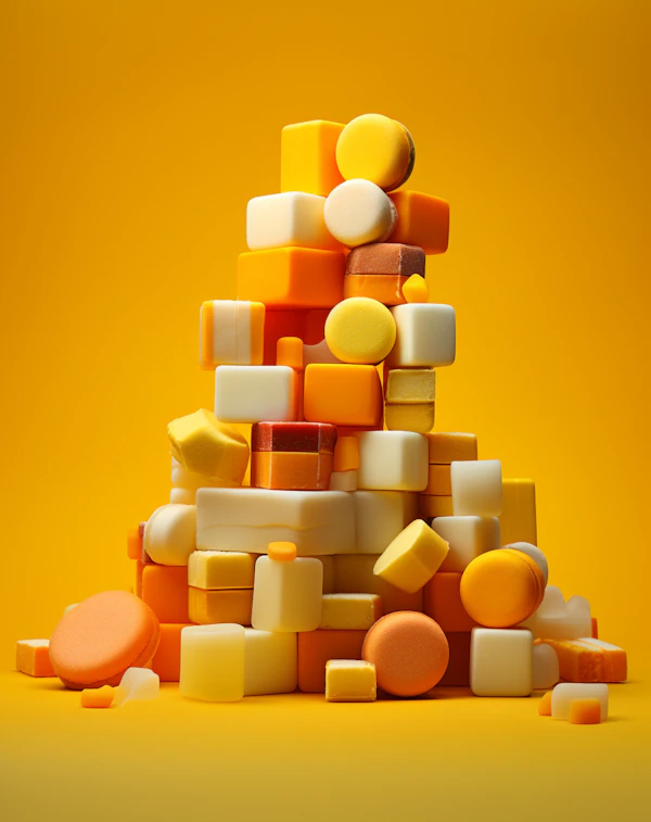 CandyGeometry: A Whimsical Pyramid of Sugary Illusions