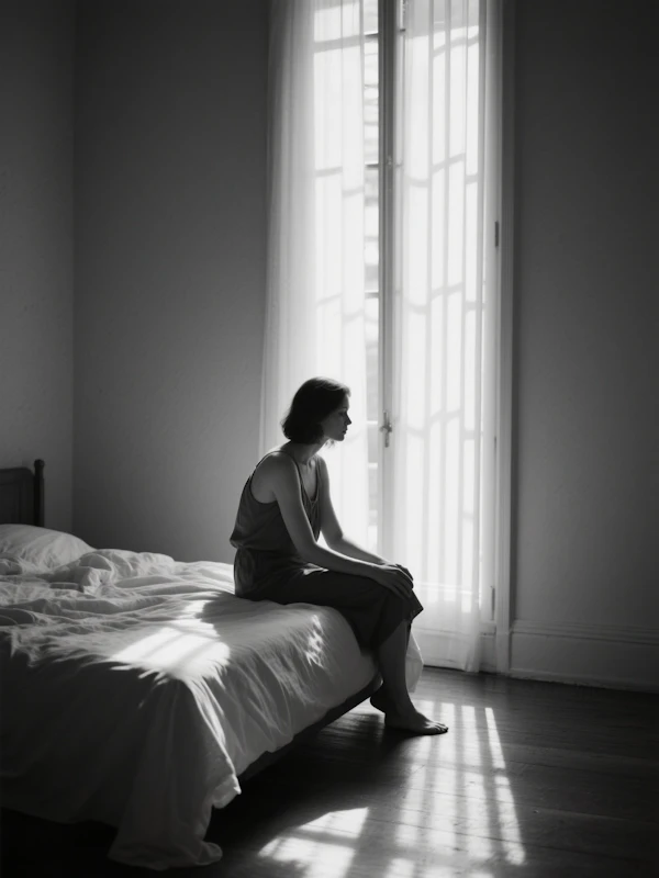 Contemplative Woman Scene